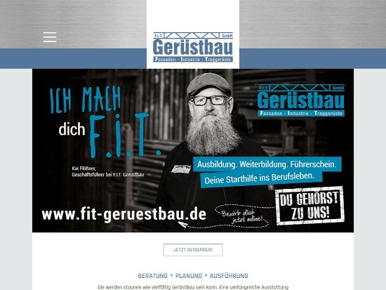 Programmierung der Homepage der Firma F.I.T. Gerüstbau | Webdesign Handwerker