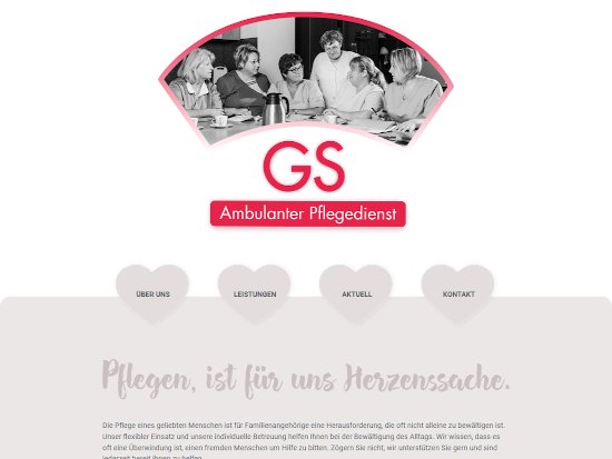 Erstellung der Homepage für Ambulanter-GS-Pflegedienst | Webdesign Aue