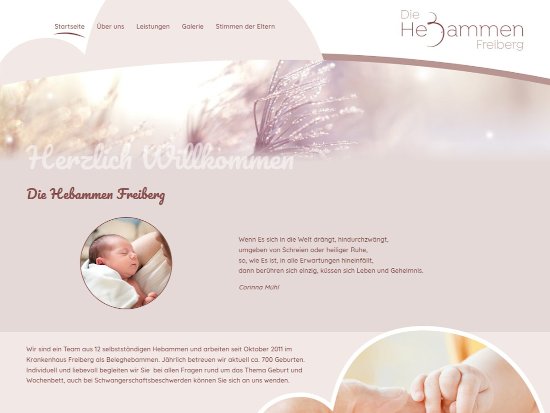 Webprogrammierung & Webhosting für Die Hebammen Freiberg | Webdesign Freiberg
