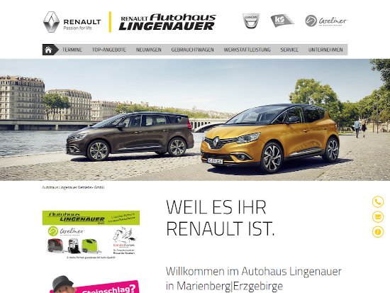 Webprogrammierung für Autohaus Lingenauer in Marienberg