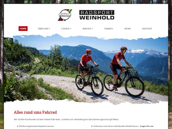 Gestaltung und Programmierung der Internetseite für Radsport Weinhold | Webdesign Marienberg