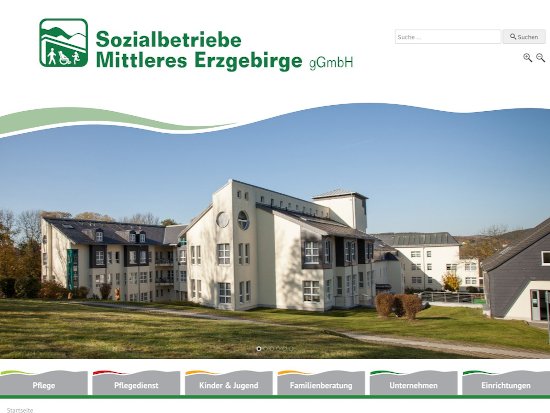 Realisation des Internetauftritts für die Sozialbetriebe Mittleres Erzgebirge gGmbH