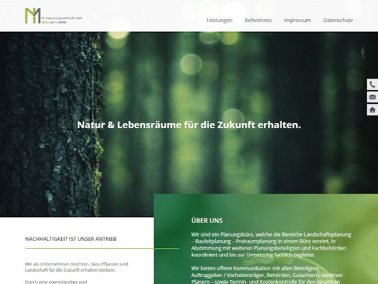 Umsetzung der Internetseite für N1 Ingenieure