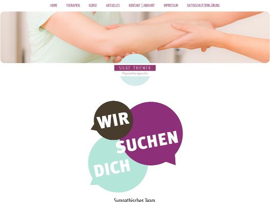 Programmierung und Hosting der Homepage für die Physiotherapie Triemer | Webdesign Physiotherapie